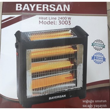 bayersan 3001 2+1 elektirikli ısıtıcı 8697464042367