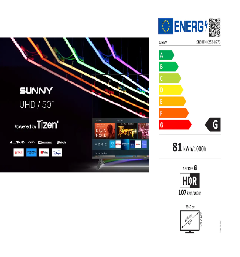 sunny SN50FMN25-0276 50 inç webos televizyon 8682442106155