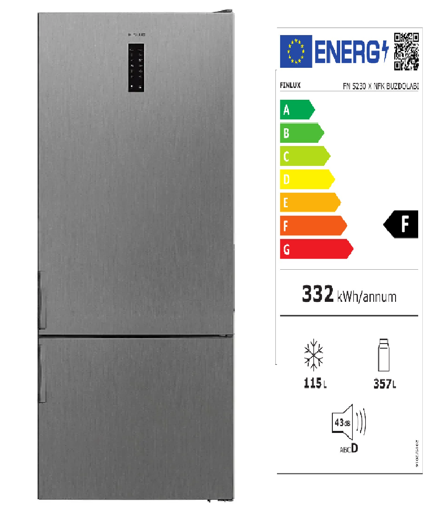 fınlux FN5230 X inox buzdolabı 8698902640091