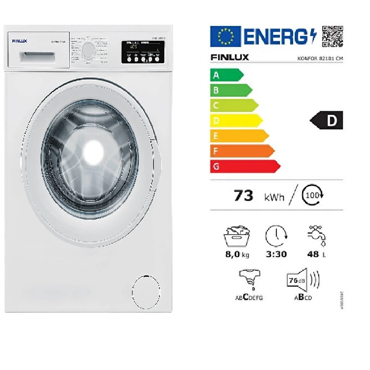 fınlux konfor 82101 cm 8 kg çamaşır makinesi 8698902643832