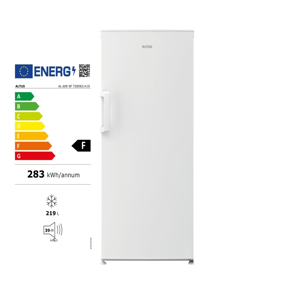 ALTUS AL 609 NF 6 ÇEKMEÇELİ NOFROSTLU  DİKEY DONDURUCU 